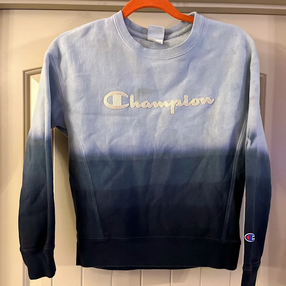 Champion Reverse Weave Blue Gradient Sweater - Picture 4 of 6